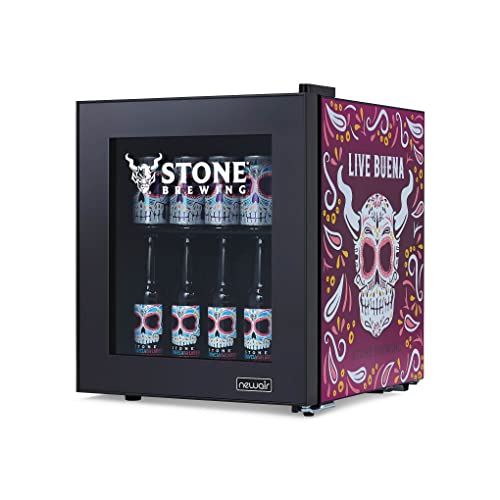 Newair Stone Brewing Live Buena Beverage Refrigerator and Cooler, 60 Can Buenaveza Lager Mini Fridge with Glass Door and Removable Shelf for Beer, Soda, or Wine - The Beer Connoisseur® Store