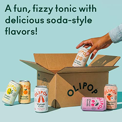 OLIPOP - The Sampler, 6-Flavor Soda Variety Pack, Healthy Soda, Prebiotic Soft Drinks, Supports Digestive Health & Gut Health, 9g of Dietary Plant Fiber, Low Calorie, Low Sugar, Vegan (12 oz, 12-Pack) - The Beer Connoisseur® Store