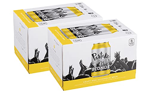 Partake Brewing Non Alcoholic Craft Brew, Blonde, 12 Pack - 12 Ounce Cans, Low Calorie, All Natural Ingredients - The Beer Connoisseur® Store