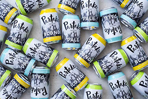 Partake Brewing Non Alcoholic Craft Brew, Pale Ale, 24 Pack - 12 Ounce Cans, Low Calorie, All Natural Ingredients - The Beer Connoisseur® Store