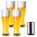 Pilsner Craft Beer Glasses with Beer Bottle Opener 16oz Beer Glasses Beer Glass Set Bar Glassware Pint Beer Glass Beer Glasses for Men Set of 4 - The Beer Connoisseur® Store