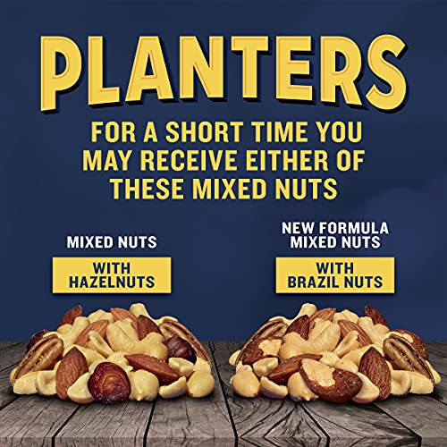 PLANTERS Deluxe Mixed Nuts with Hazelnuts, 15.25 oz. Resealable Canister - Cashews, Almonds, Hazelnuts, Pistachios & Pecans Roasted in Peanut Oil with Sea Salt - Kosher Savory Snack - The Beer Connoisseur® Store