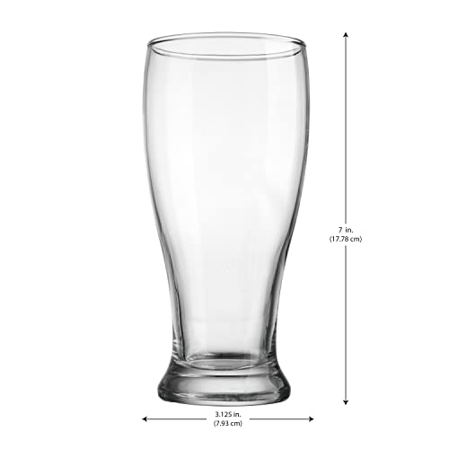 Premium Pilsner 19.25 Oz Beer Glasses Set Of 4 Pint Glasses By Glaver's, Tall Designed European Glass Tumbler Cups. For Bar, Cocktails, Beer, Soda, Juice, Beverages, Wheat, Ideal Gift For Men. - The Beer Connoisseur® Store