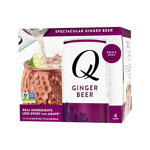 Q Mixers Premium Ginger Beer: Real Ingredients & Less Sweet, 7.5 Fl oz per can, 24 Cans - The Beer Connoisseur® Store