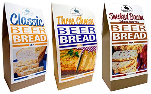 Rabbit Creek Beer Bread Mix Variety Pack of 3 – Classic Beer Bread, Smoked Bacon & Three Cheese Beer Bread Mix - The Beer Connoisseur® Store