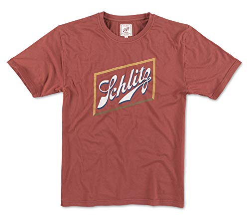 Red Jacket Pabst Schlitz Main Logo Men's Vintage Brass Tacks 2 T-Shirt (Large) - The Beer Connoisseur® Store