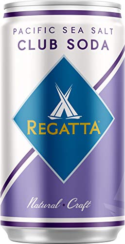 Regatta Craft Mixers, Pacific Sea Salt Club Soda, Zero Calorie, Premium Cocktail Mixer, 7.5oz, Case of 24 Sleek Cans - The Beer Connoisseur® Store
