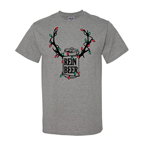 Reinbeer, Christmas Shirt, Mens Shirt, Beer, Funny Christmas Tee, Beer Tshirt, Xmas Tee (XL) - The Beer Connoisseur® Store