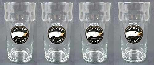 Set of 4 Goose Island Beer Nonic Pint Glasses - The Beer Connoisseur® Store
