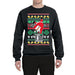 Shark & Hammer Santa Keg Stand Beer Drinking Drunk Ugly Christmas Sweater Unisex Crewneck Graphic Sweatshirt, Black, X-Large - The Beer Connoisseur® Store