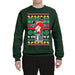 Shark & Hammer Santa Keg Stand Beer Drinking Drunk Ugly Christmas Sweater Unisex Crewneck Graphic Sweatshirt, Forest Green, Large - The Beer Connoisseur® Store