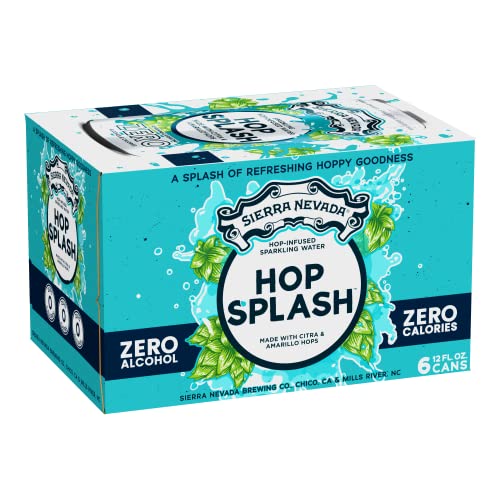 SIERRA NEVADA BREWING Hop Splash Sparkling Hop-Infused Water Non-Alcoholic 6pk Cans, 12 FZ - The Beer Connoisseur® Store