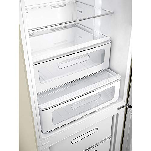 Smeg Retro-Style 24 White Right-Hinge Bottom Freezer Refrigerator