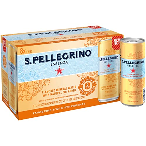 S.Pellegrino Essenza Variety Pack - Blood Orange, Wild Strawberry, Original (unflavored) ,11.15 Fl. Oz (Pack of 24) - The Beer Connoisseur® Store