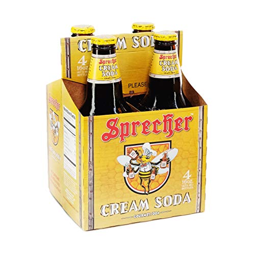Sprecher Cream Soda, Fire-Brewed Craft Soda, Glass Bottle, 16oz, 12 Pack - The Beer Connoisseur® Store
