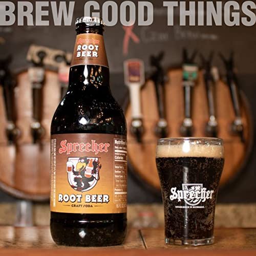 Micro Root Beer Sprecher Root Beer, Fire-Brewed Craft Soda, Glass Bottle, 16oz, 12 Pac ...