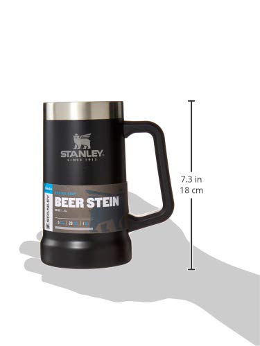 Stanley 10-02874-030 The Big Grip Beer Stein Matte Black 24OZ / .7L - The Beer Connoisseur® Store