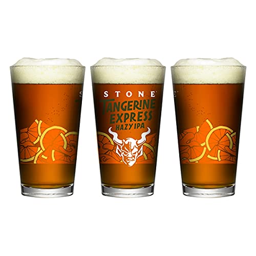 Stone Tangerine Express Hazy IPA Pint Glass - The Beer Connoisseur® Store