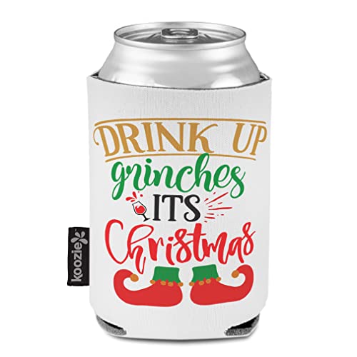 Style In Print Christmas Sleeves for Cans Drink Cooler Drink up Gr'''s Its Christmas Christmas Scuba Foam Party Beer Cover White Design Only, (0) - The Beer Connoisseur® Store