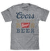 Tee Luv Coors Banquet Beer T-Shirt - Retro Coors Beer Shirt (Large) Royal Snow Heather - The Beer Connoisseur® Store