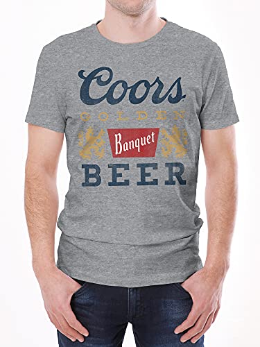 Tee Luv Coors Banquet Beer T-Shirt - Retro Coors Beer Shirt (Large) Royal Snow Heather - The Beer Connoisseur® Store