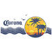 Tee Luv Corona Beer T-Shirt - Retro 80s Faded Palm Tree Shirt (White) (S) - The Beer Connoisseur® Store