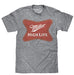 Tee Luv Miller High Life Beer Logo Shirt (Graphite Snow Heather) (L) - The Beer Connoisseur® Store