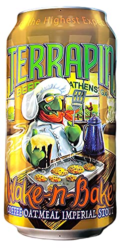 Terrapin Beer Company | Athens Georgia | Wake N Bake Coffee Oatmeal Imperial Stout | Can Shaped Metal Tin Tacker Sign | 23.5" x 11" - The Beer Connoisseur® Store