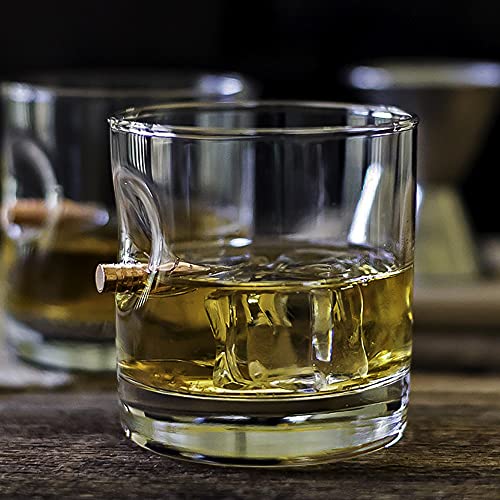 The Original BenShot Bullet Rocks Glass with Real .308 Bullet - 11oz | Made in the USA - The Beer Connoisseur® Store