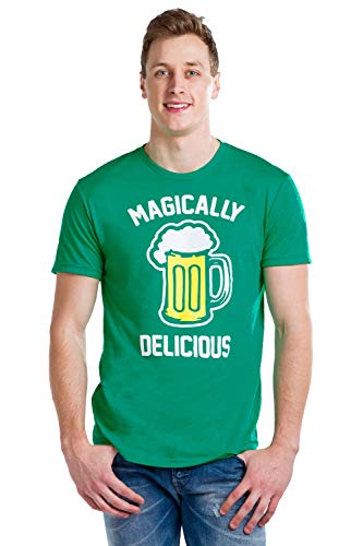 Tipsy Elves St Patrick's Day Funny Green Beer T-Shirts for Men Magically Delicious Shirt Size L - The Beer Connoisseur® Store