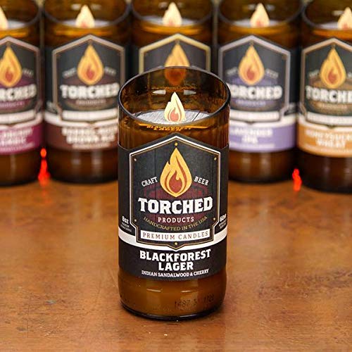 Torched Beer Scented Candles | Natural Soy Wax Candle | Blackforest Lager Scent 8 oz | Makes a Great Gift for Men, Beer Lovers, and Collectors | Bar Man-Cave Decor and Accessories - The Beer Connoisseur® Store