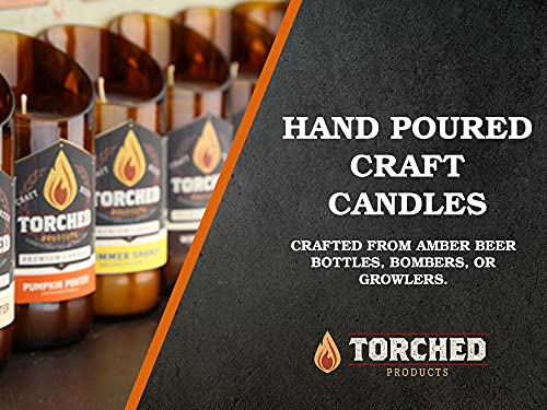 Torched Beer Scented Candles | Natural Soy Wax Candle | Pinewood Pilsner Scent 8 oz | Makes a Great Gift for Men, Beer Lovers, and Collectors | Bar Man-Cave Decor and Accessories - The Beer Connoisseur® Store