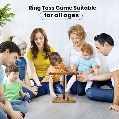 UBeesize Ring Toss Game for Adults and Kids, Ring Hook Party Game String, Larger Base Stability 5+5 Round, Fast-paced Interactive Ring and Hook Game Ring Toss, Wooden Clash Toss Bars Shots Game - The Beer Connoisseur® Store
