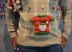 Ugly Christmas Sweater, Mens, Liquor, Beer holder, alcohol, Santas laundry, party pocket, contest winner (L, grey) - The Beer Connoisseur® Store
