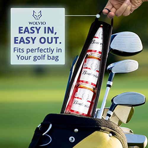 Upgraded Golf Beer Sleeve for Golf Bag with 7 Reusable Cold Packs