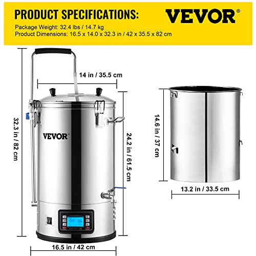 VEVOR Electric Kettle Adjustable 4 Temperatures Water Boiler and