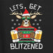Wild Bobby Lets Get Blitzened Deer With Beer Christmas Unisex Crewneck Graphic Sweatshirt, Black, Medium - The Beer Connoisseur® Store
