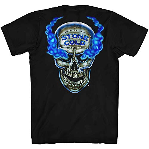 WWE mens Superstar Wrestlers Stone Cold Steve Austin the Rock Hulk Undertaker T-shirt T Shirt, Black/Skull, XX-Large US - The Beer Connoisseur® Store