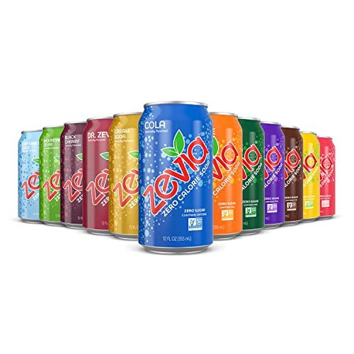 Zevia Zero Calorie Soda, Rainbow Variety Pack, 12 Ounce Cans (Pack of 24) - The Beer Connoisseur® Store
